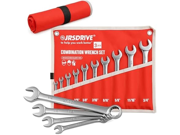 JRSDRIVE E-2204-CW-14M-K 14pc Combination Wrench Set