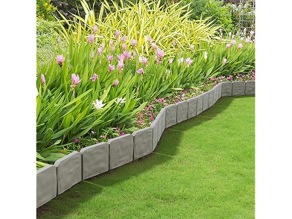 Garden Edging - 10-Piece Outdoor Decorative Flower Bed Border