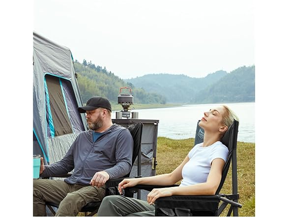 TIMBER RIDGE Black Oversized Camping Chair