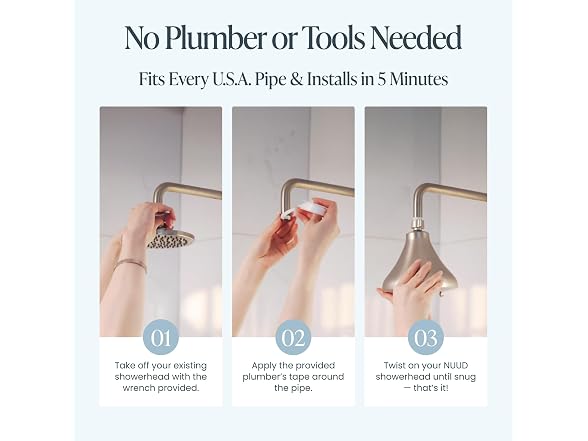 NUUD Filtered Shower Head | Removes