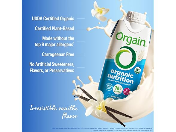 Orgain Organic Nutritional Vegan 16g Protein