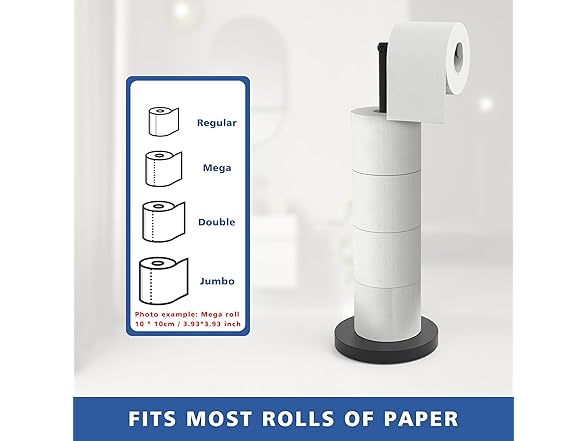 Free Standing Toilet Paper Holder Stand