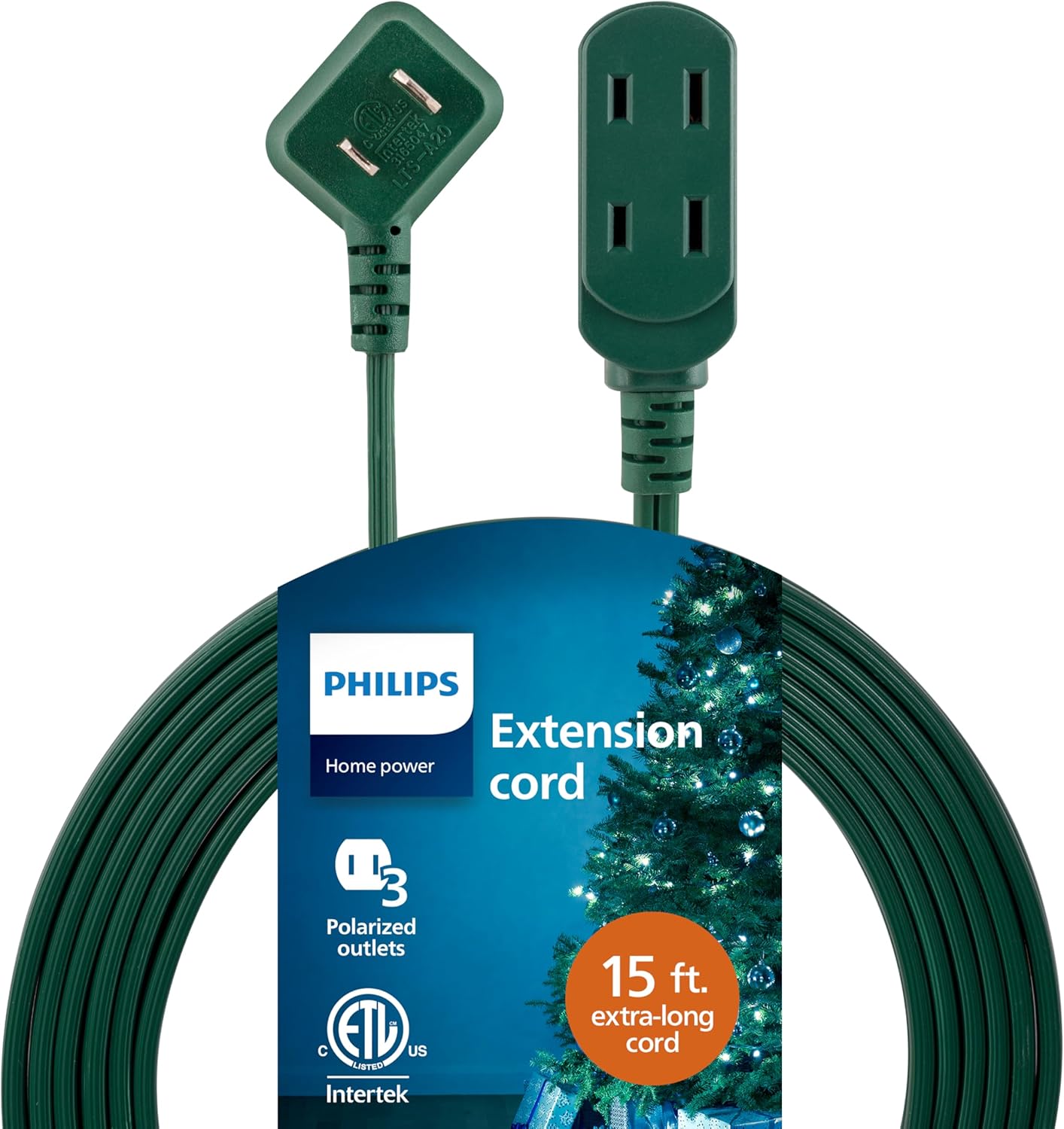 Philips Extension Cord, 15 Ft, 3-Outlet  - Gallery 10