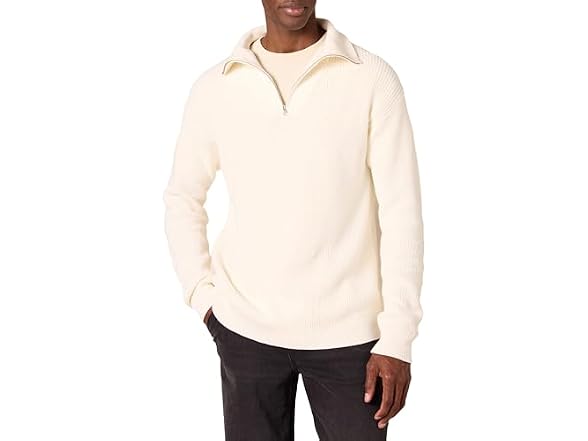 Amazon Essentials Men Quarter-zip Rib-knit Sweater - Gallery 7