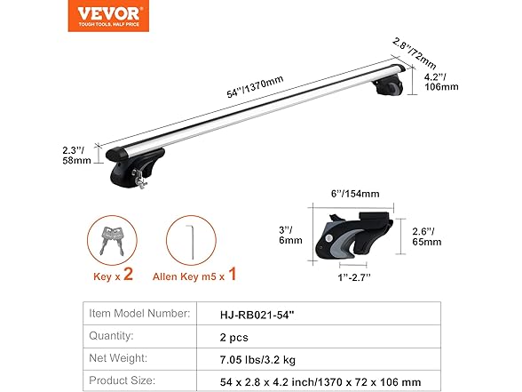 VEVOR Roof Rack 