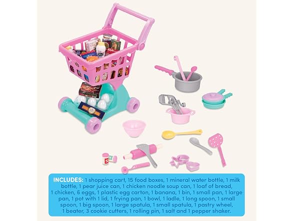 Battat – Play Circle – Shopping Cart & Grocery Set for Kids