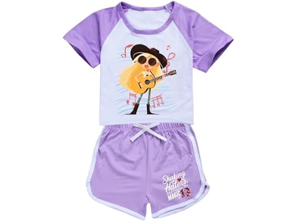 2 PC Girls Princess T-Shirt & Shorts