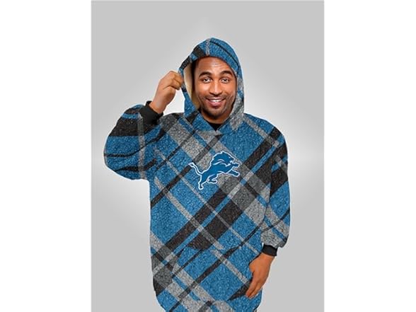 NFL Sherpa Flannel Hoodie Blanket - Choose Team