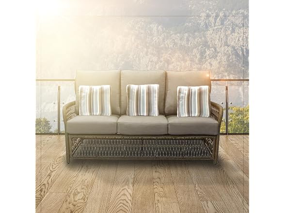 Four Seasons Courtyard Positano 3 Seater Wicker Loveseat