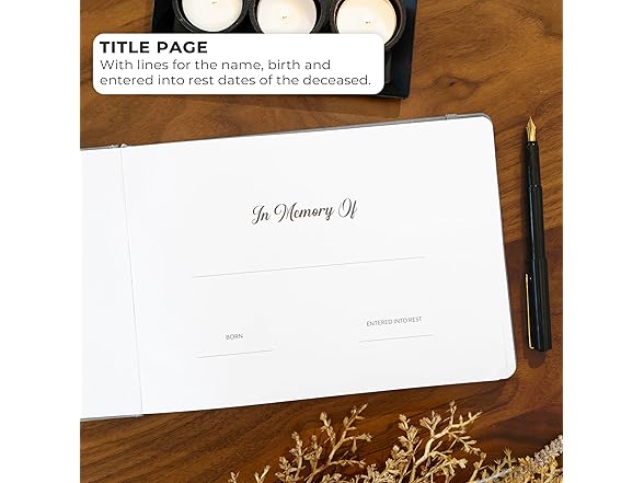 Funeral Guest Book w/ 738 Entries