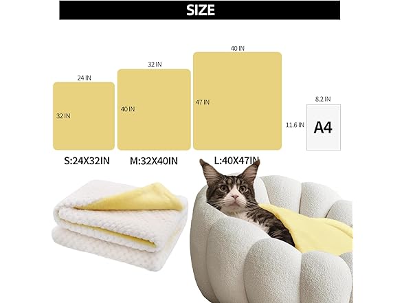 furrybaby Dog Blankets for Medium Dogs &