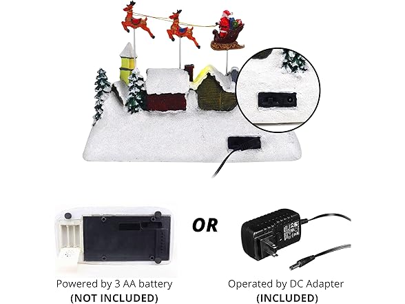 Top Treasures Village Houses with Reindeer Sleigh