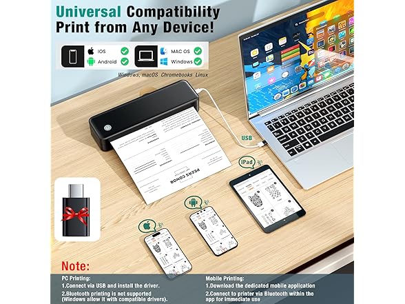 PEDOOLO Portable Printer Wireless