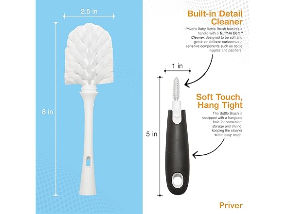 Priver - Baby Bottle Brush 2 Pack Set