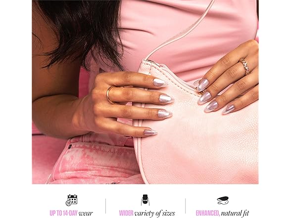 Kiss Glam Press On Nails White Almond