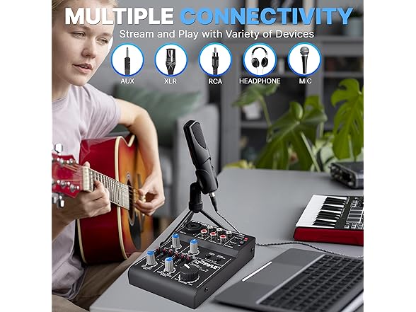 Pyle 5-Channel Rechargeable Mini Portable Audio Mixer
