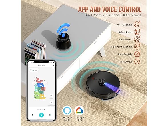 3-in-1 Robot Vacuum and Mop Combo