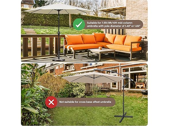 Simple Deluxe HealSmart 24.2 lbs Heavy Duty Umbrella Base