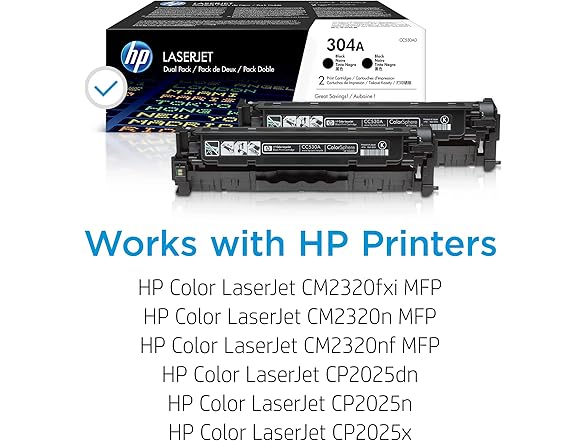 hewlett packard HP CC530A HP 304A Black Toner Cartridge