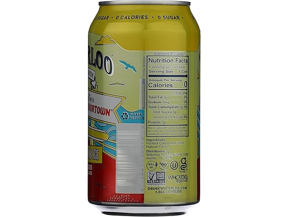Waterloo Sparkling Water Lemon Italian Ice, 12 OZ