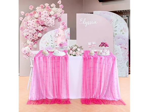 YOUMEHOME 2 Pack 60x120Inch Pearl Table Cover