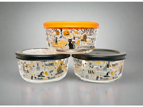 Halloween Glass Food Storage Set 12-Piece