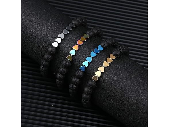 Sevenstone Black Lava Rock Bracelet