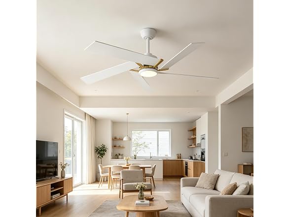 Parrot Uncle 60 Inch White Ceiling Fan