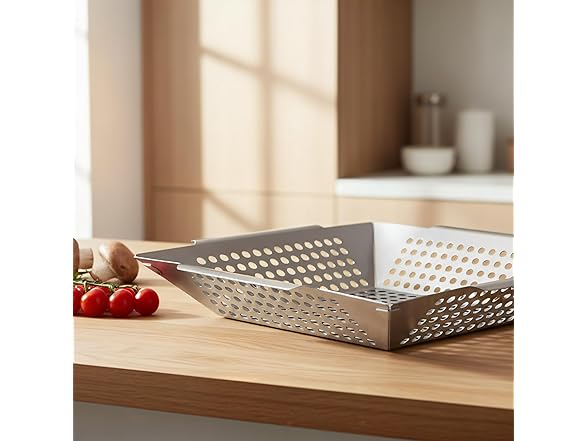 QUANSHANGJU Vegetable Grill Basket for Outdoor Grill