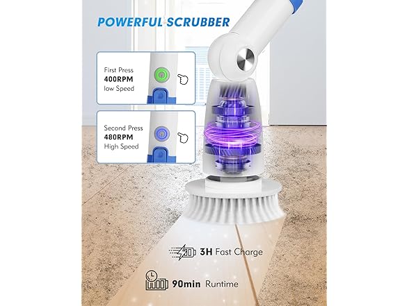 Cordless Electric Spin Scrubber