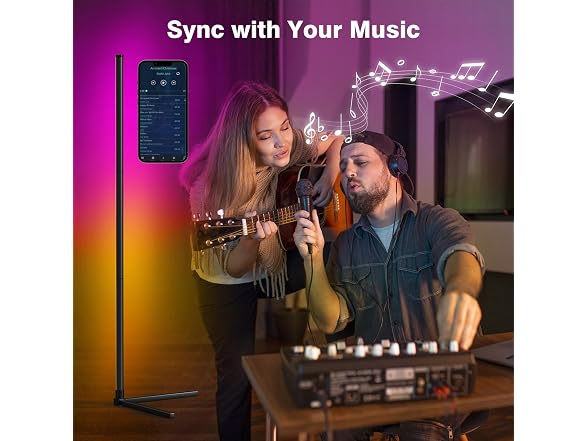 RIYO RGB Corner Floor Lamp App Remote