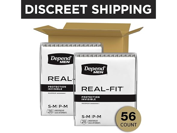 Depend Real Fit Underwear Men SM 56ct