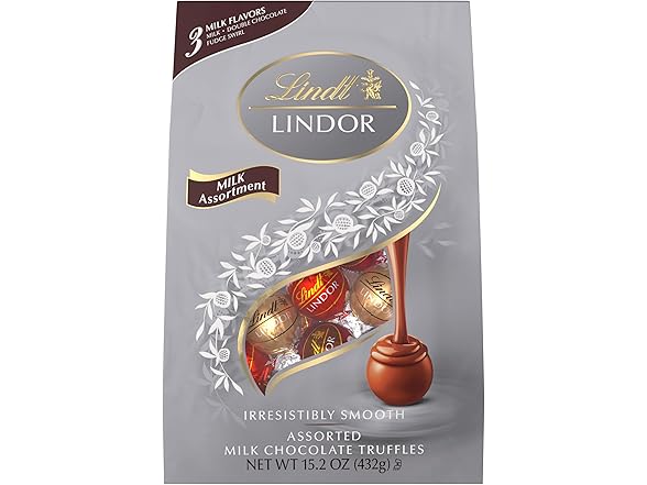 Lindt LINDOR Milk Assorted Truffles 15oz