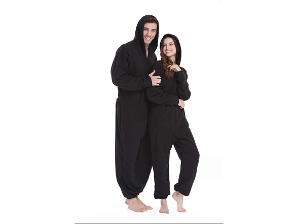 Xmascoming Women (XL) Men's Hooded Fleece Pajamas
