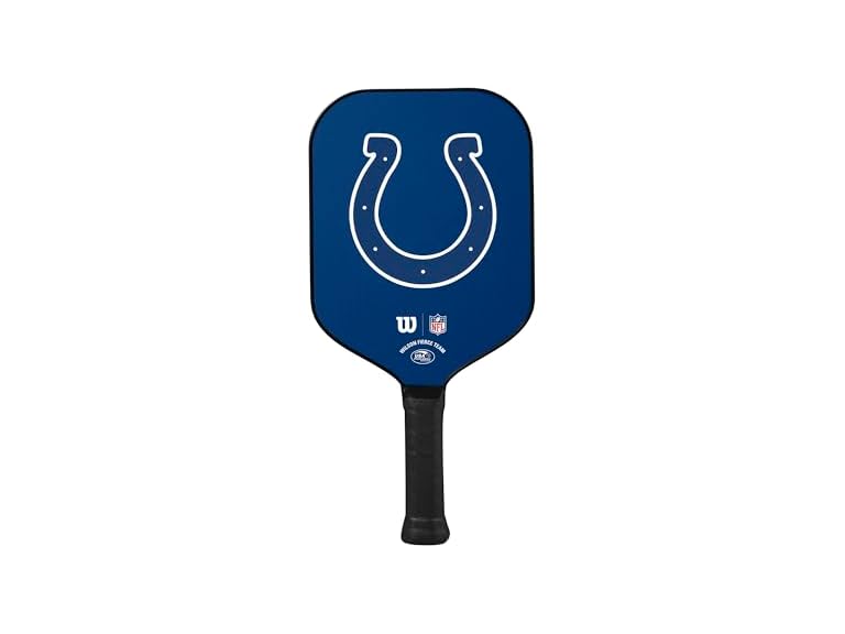 Wilson NFL Collection Fierce Team Pickleball Paddle - Grip Size 2-4 1/4", Indianapolis Colts