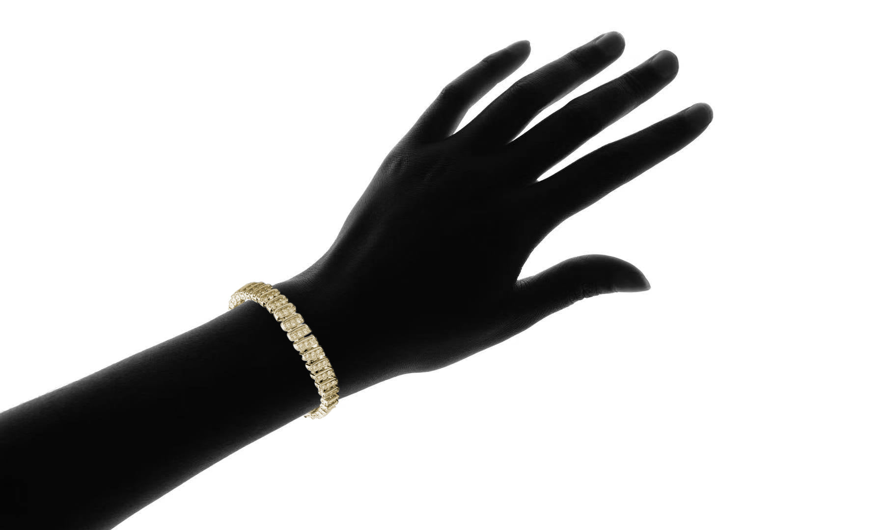 18K Vintage Style Tennis Bracelet - Gallery 8