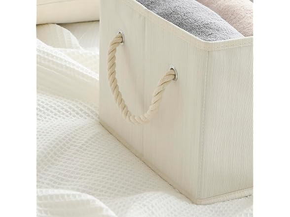 Suptinwear Storage Baskets Ivory White
