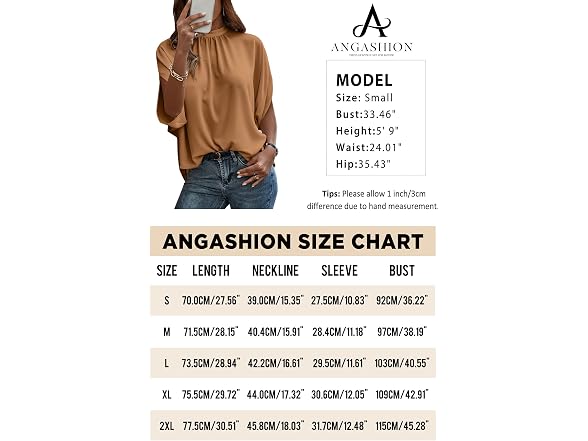 Angashion Women (XL) Tops Short Sleeve Top Shirts