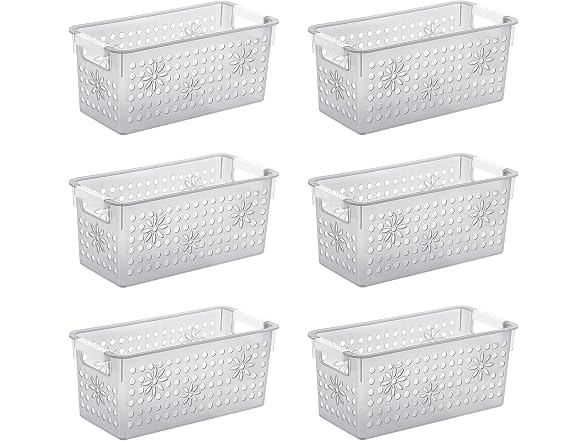 Cetomo Plastic Storage Box Clear Black, 6 Pack