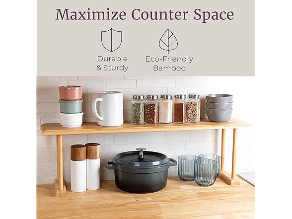 Lavish Home Bamboo Sink Shelf