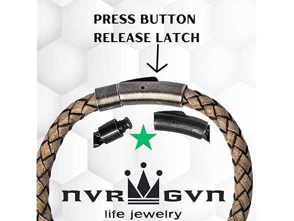 NVR Braided Leather Bracelet for Men