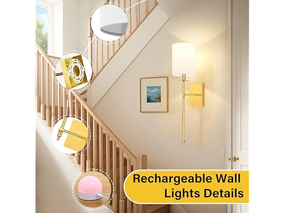 Bosceos Gold Wall Sconce 2-Pack White Shade
