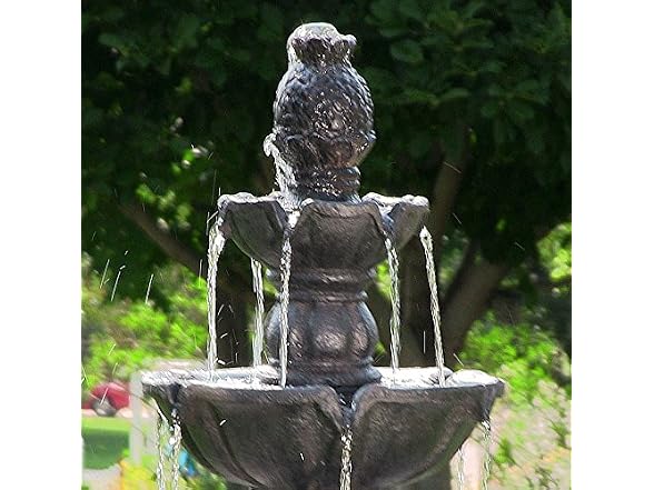 Sunnydaze 52" 4-Tier Large Outdoor Water Fountain