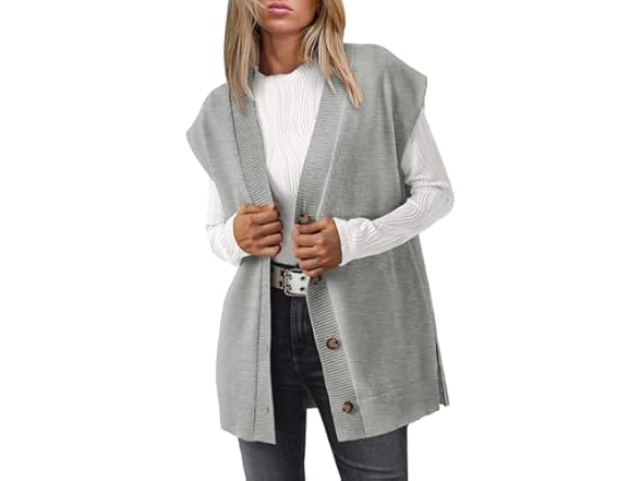 Women’s Oversized V Neck Sweater Vest