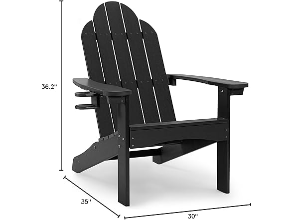 Set of 4 Black Patio Chairs 350lbs