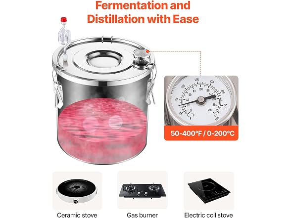 Alcohol Still, 13.2Gal, 50L Alcohol