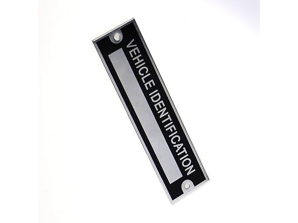 Blank Vehicle Identification Plate