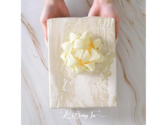 LiBongTa Gift Bows Ivory 4.5" (6pk)