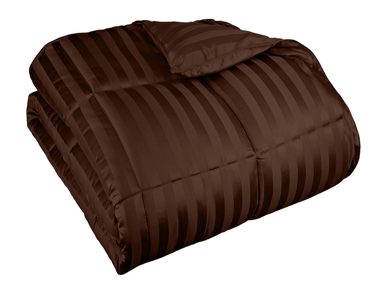 Down Alt Wide Stripe Comforter - Gallery 19