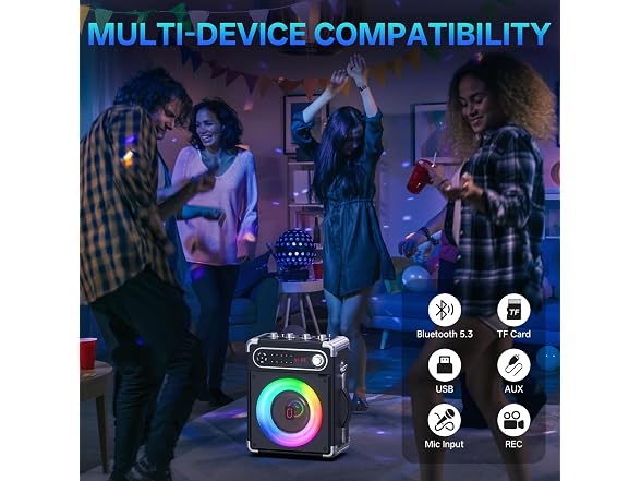 JYX 200W Karaoke Machine Wireless Mics